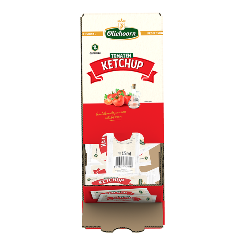 Sobres de ketchup de tomate Oliehoorn (150x 15ml)