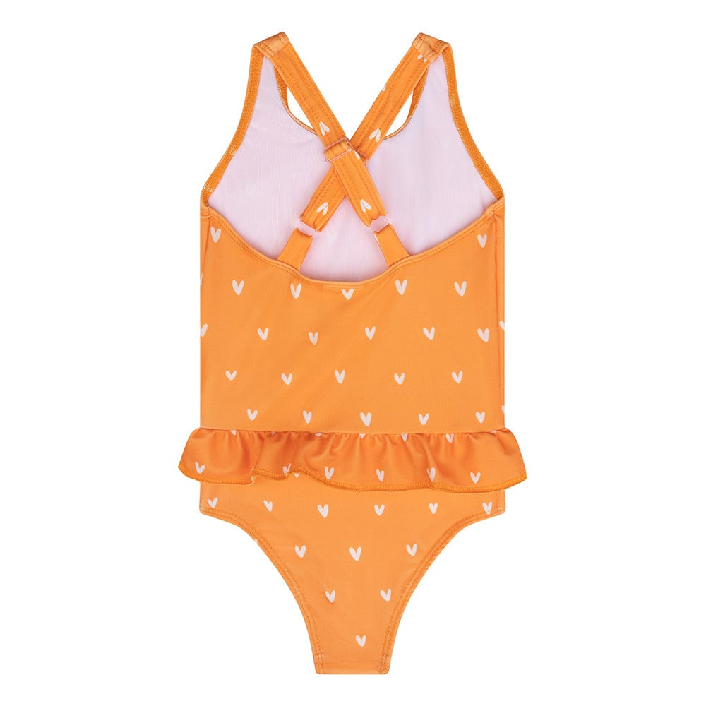 Bacio arancione | Costume da bagno UV per ragazze arancioni