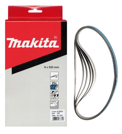 Accesorios Makita cinta de lija azul longitud 533 mm ancho 9 mm grano 120 - p-39475