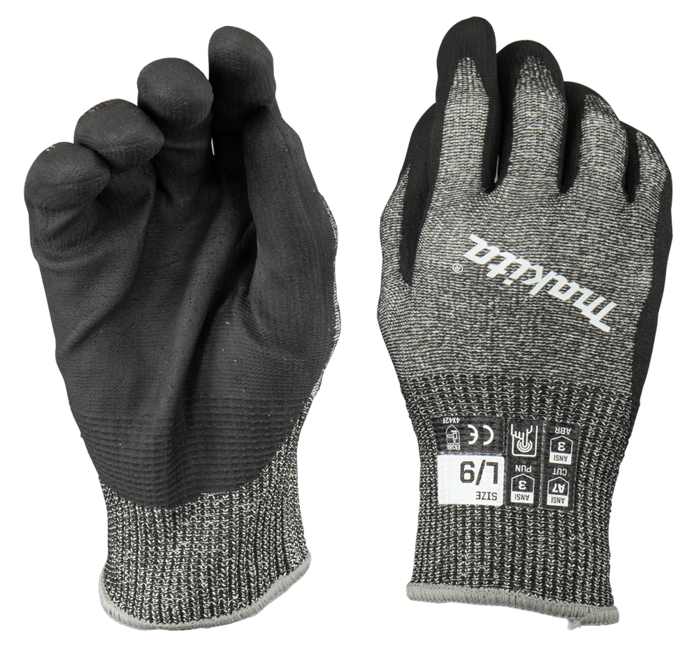Guante de trabajo Makita | resistente a cortes | talla l 9 - p-84729