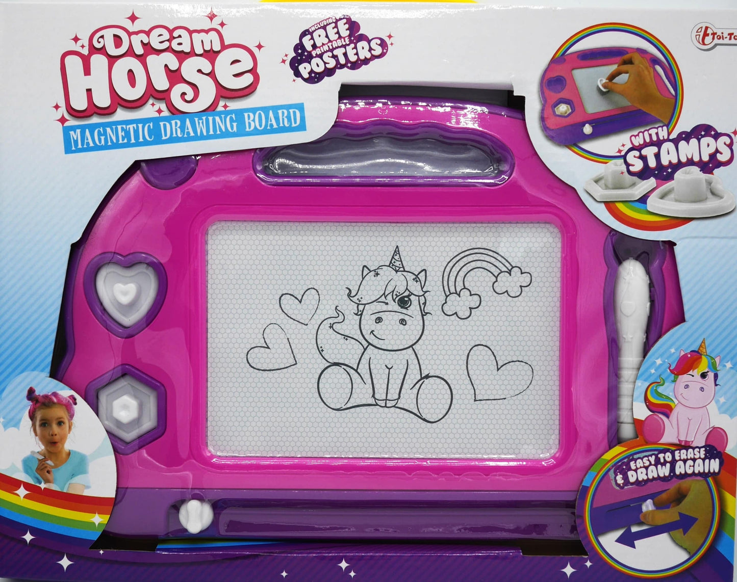 Tavolo da disegno magnetico di toi-toys da sogno