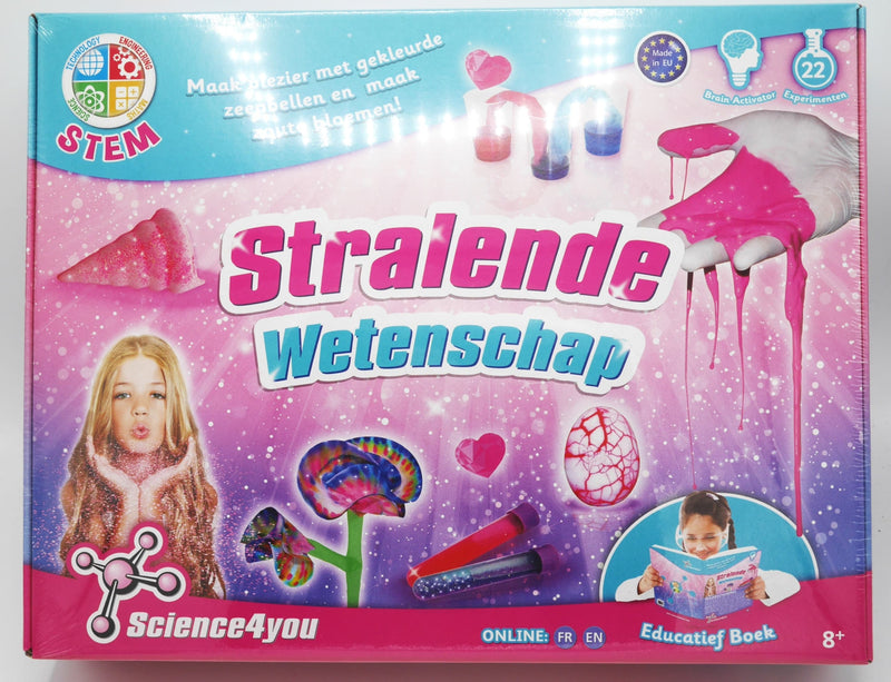 Science 4 You Radiant Science Set con bolle colorate e fiori salati.