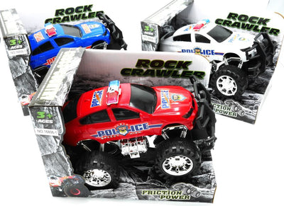 Jonotoys Rock Crawler Police Car en 3 colores diferentes.