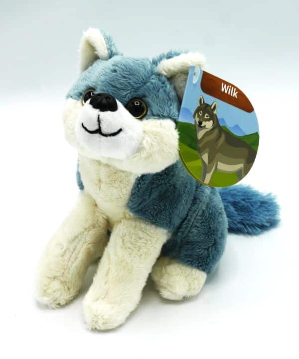 Intro lobo de peluche hecho de peluche muy suave