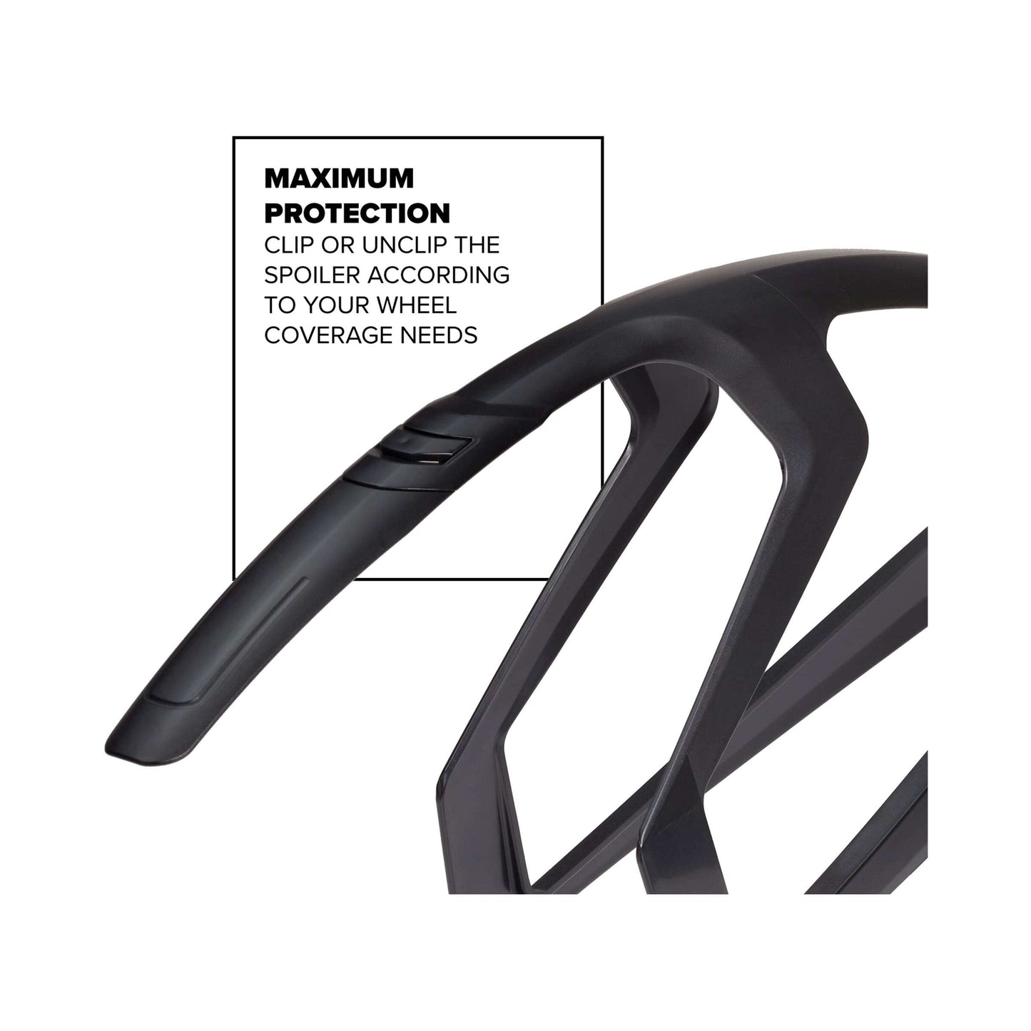 Polisport spatbordset 28 r-mud 32mm - zwart