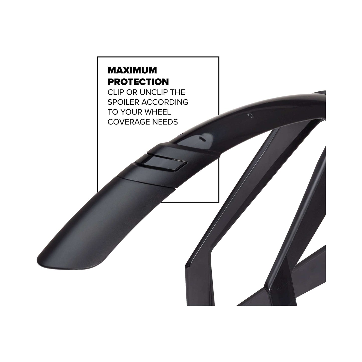 Polisport spatbordset 28 g-mud 50mm - zwart