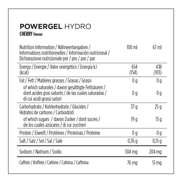 Powerbar powergel idro (24 x 67 ml) - ciliegia (caffeina)