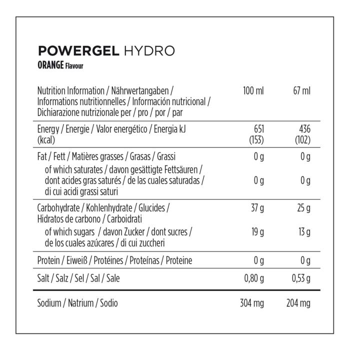 Powerbar powergel idro (24 x 67 ml) - arancione