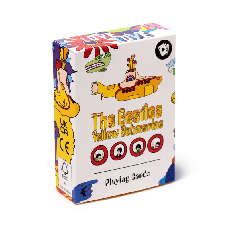 Las cartas de juego de submarino amarillo de los Beatles