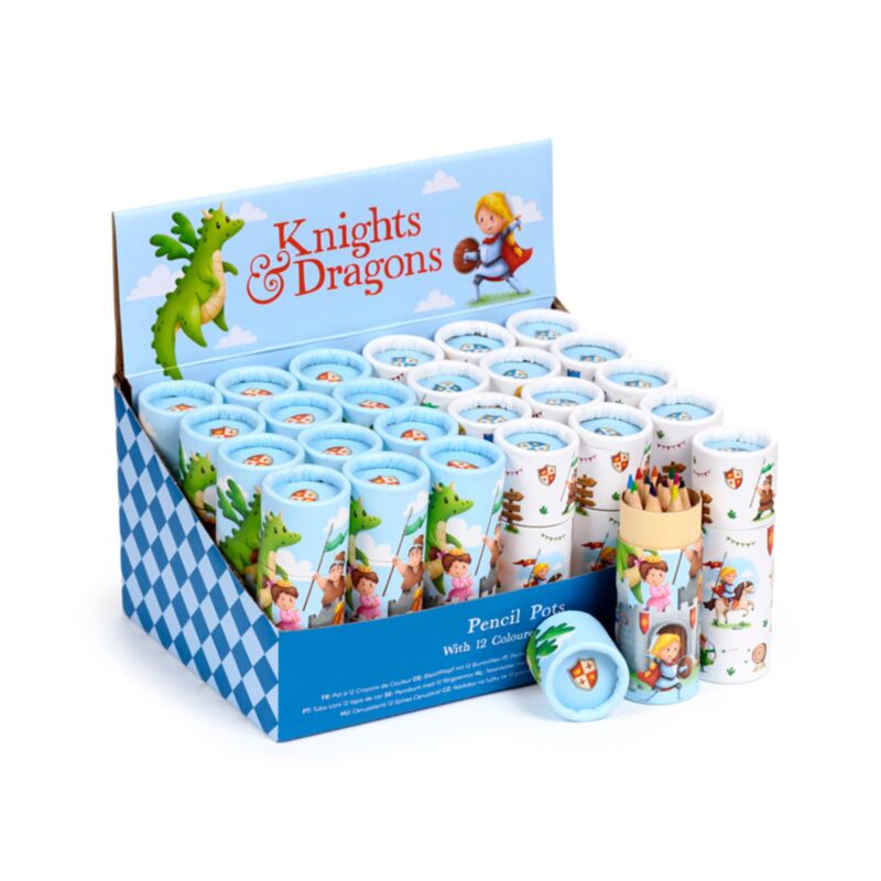 Knights dra portatarga tubo 12 matite colorate