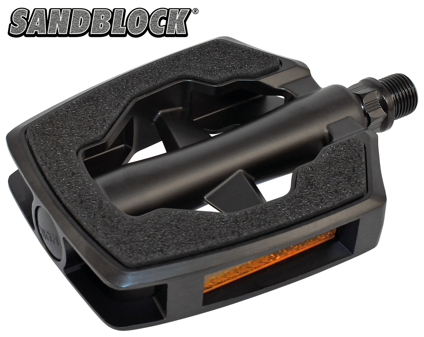 Pedal union sp-2890 negro mate bloque arena negro, sobre cartulina.
