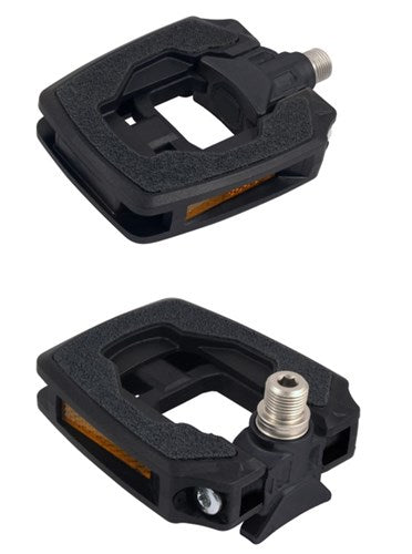 Pedales plegables de unión SP-157 Sandblock AM Black