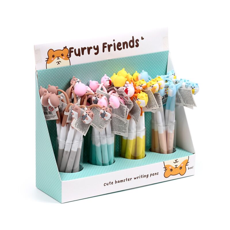 Amigos peludos lindo animal fino escritor pluma - negro