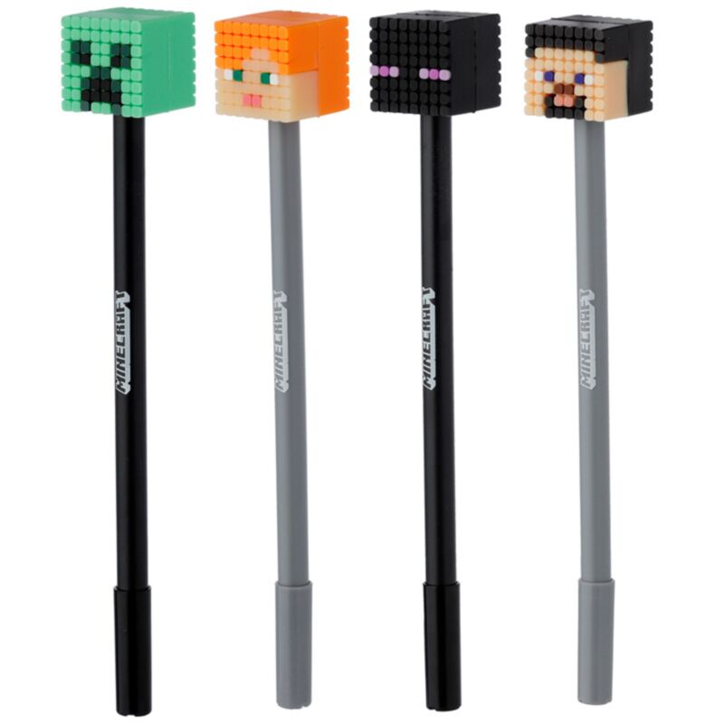 Minecraft Fine Writer Pen Siliconen Top (Alex Steve Creeper Enderman)