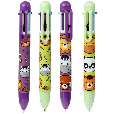 Adoramals wilde dieren meer kleuren pen (6 kleuren)