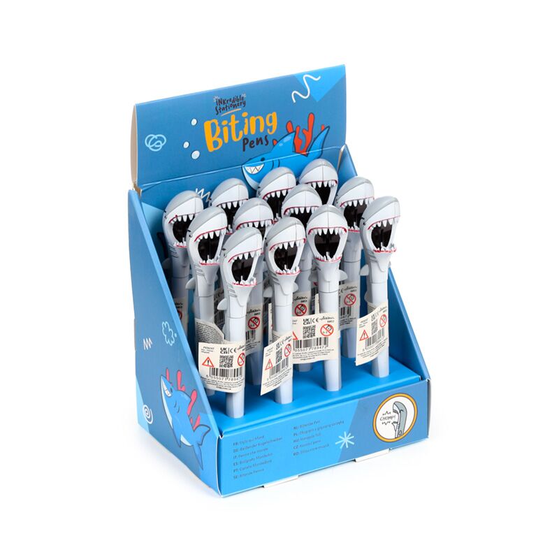 Penna di plastica di squalo pungente - blu