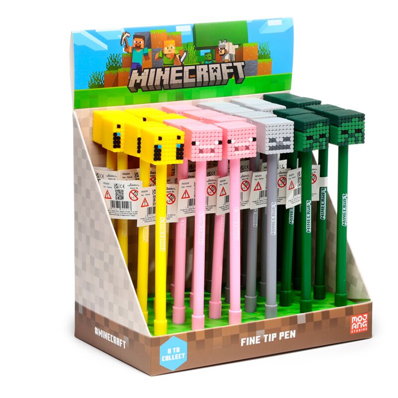Minecraft Fine Writer Pen Silicone Top (Pig at Zombie Skeleton)
