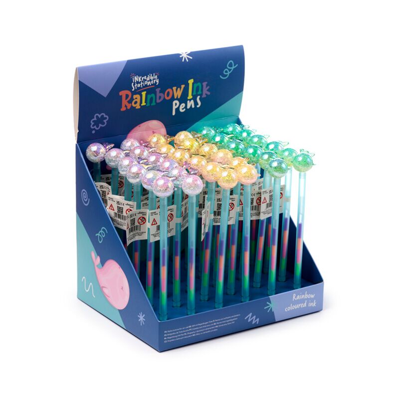 Walvis regenboog inkt pen