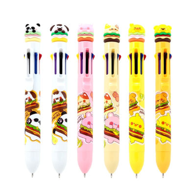 Penna multicolore di hamburger carina (8 colori)