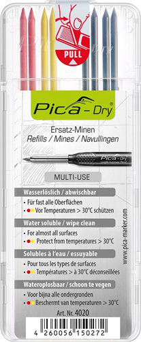 Ricarica matita secca Pica 4020 multicolore (8pz)