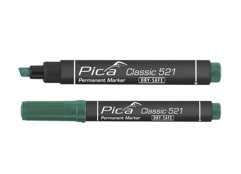 Pica 521 36 permanent marker | 2-6mm | groen | 10 stuks - pi52136