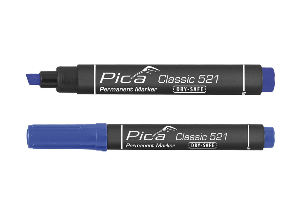 Pic un marcador permanente 521 41 | 2-6 mm | cincel | azul | 10 piezas - pi52141