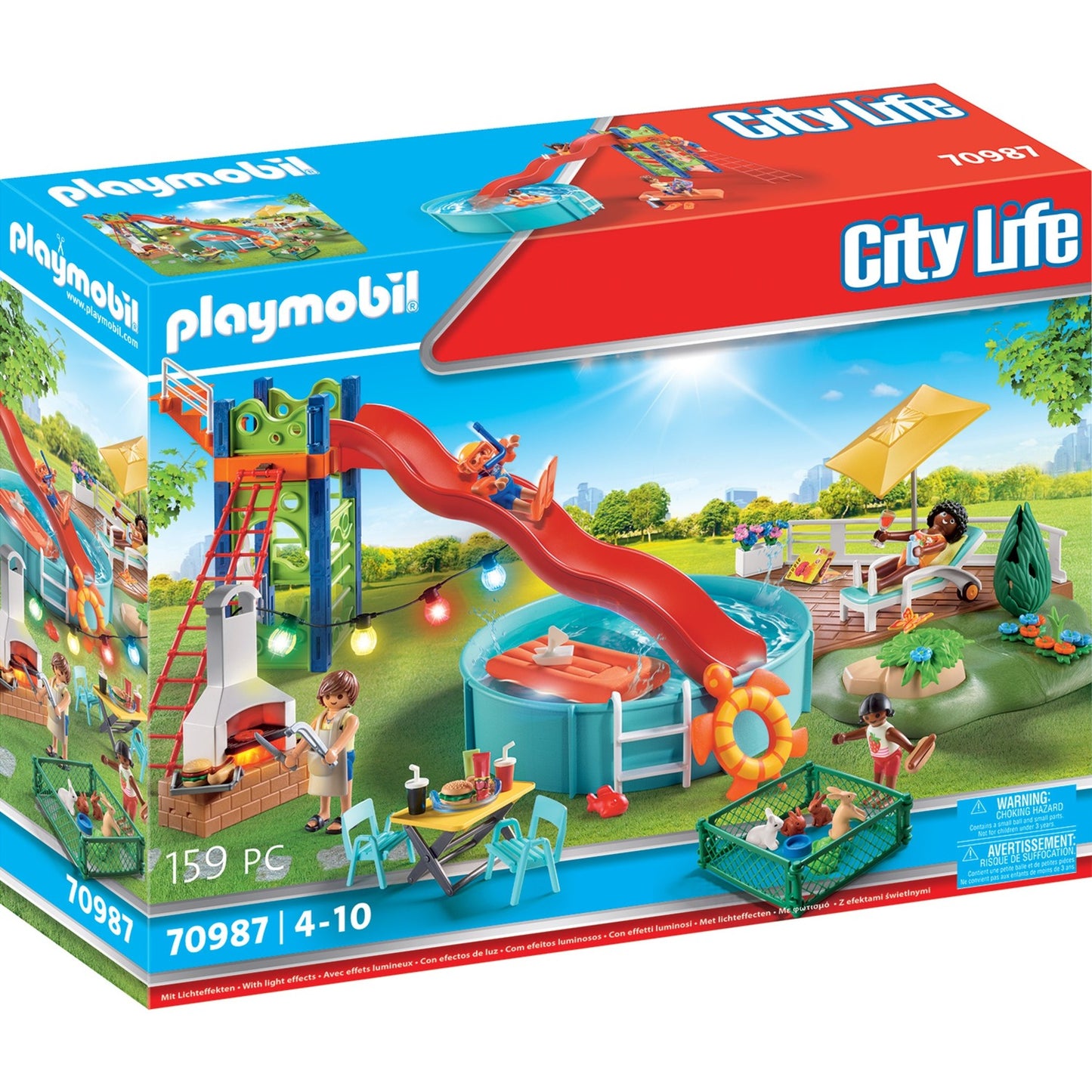 Playmobil City Life Natimming Pool Fiesta con diapositivas 70987