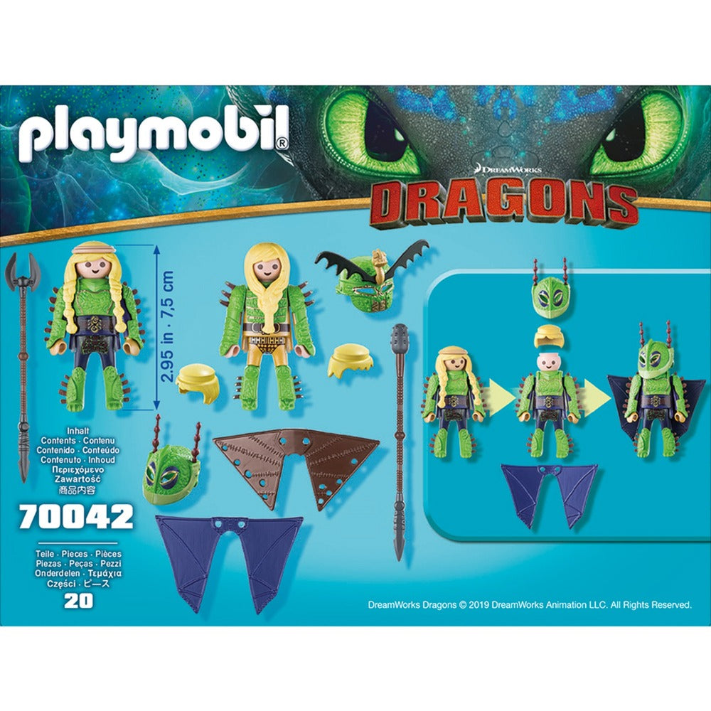 Playmobil Dragons Schorrie y Morrie en traje de vuelo