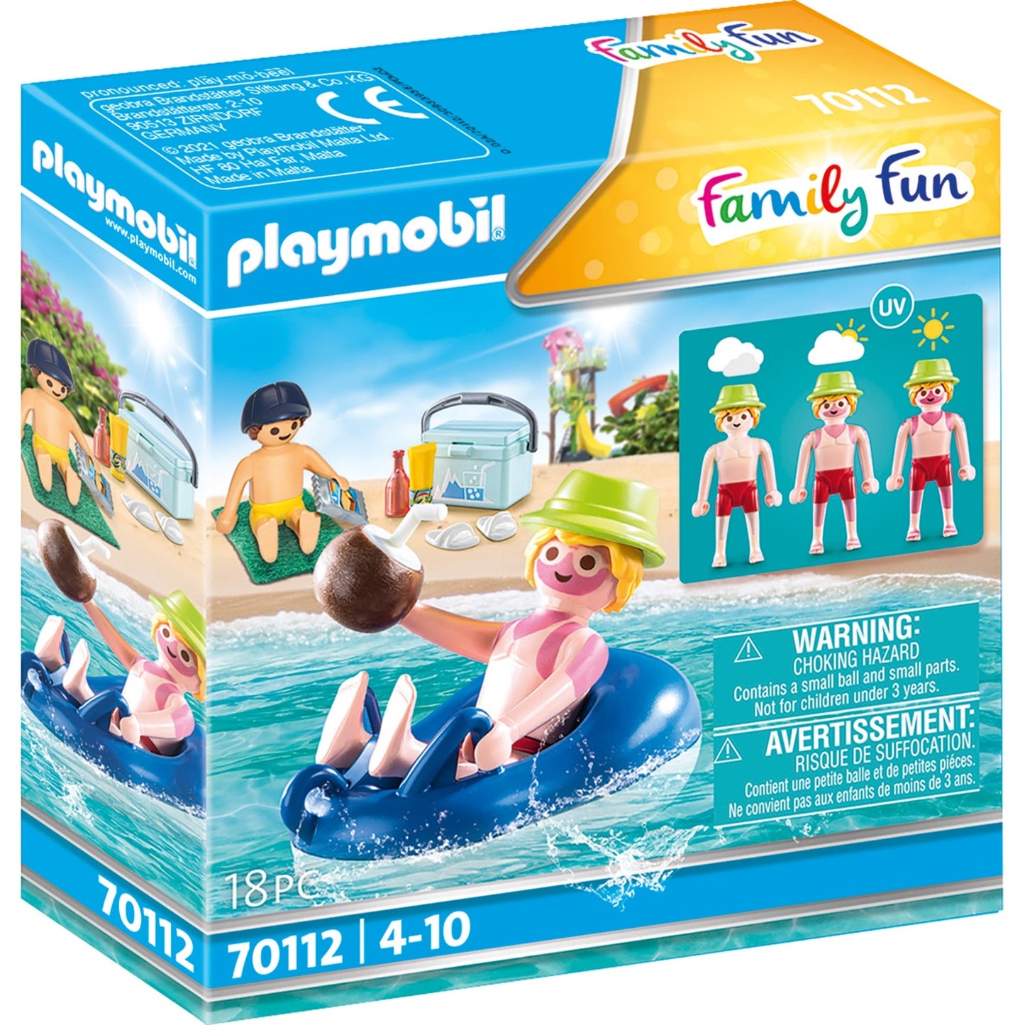 Playmobil Family Fun Bad Ospite con pneumatici da nuoto 70112