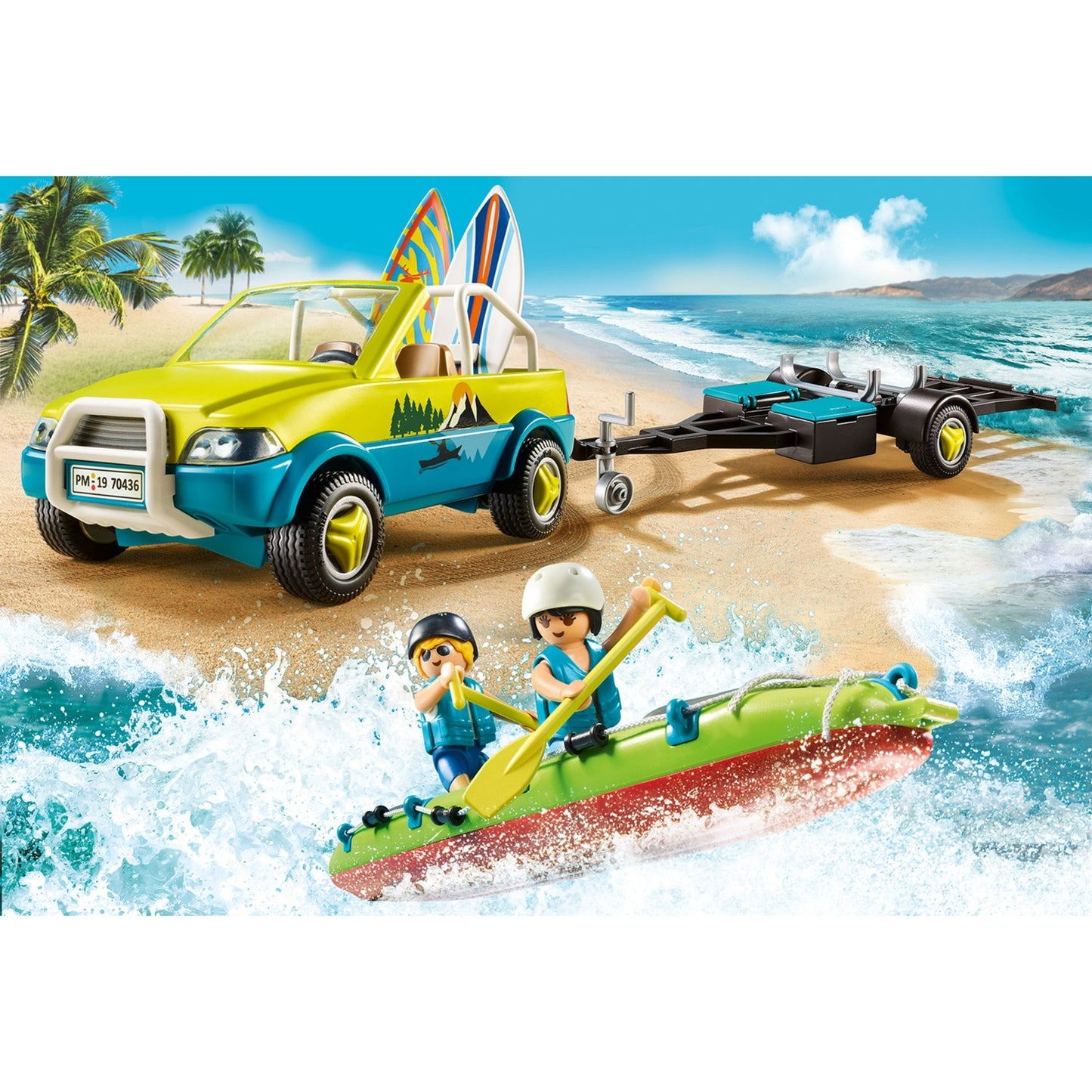 PlayMobil 70436 Beach Car con canoas