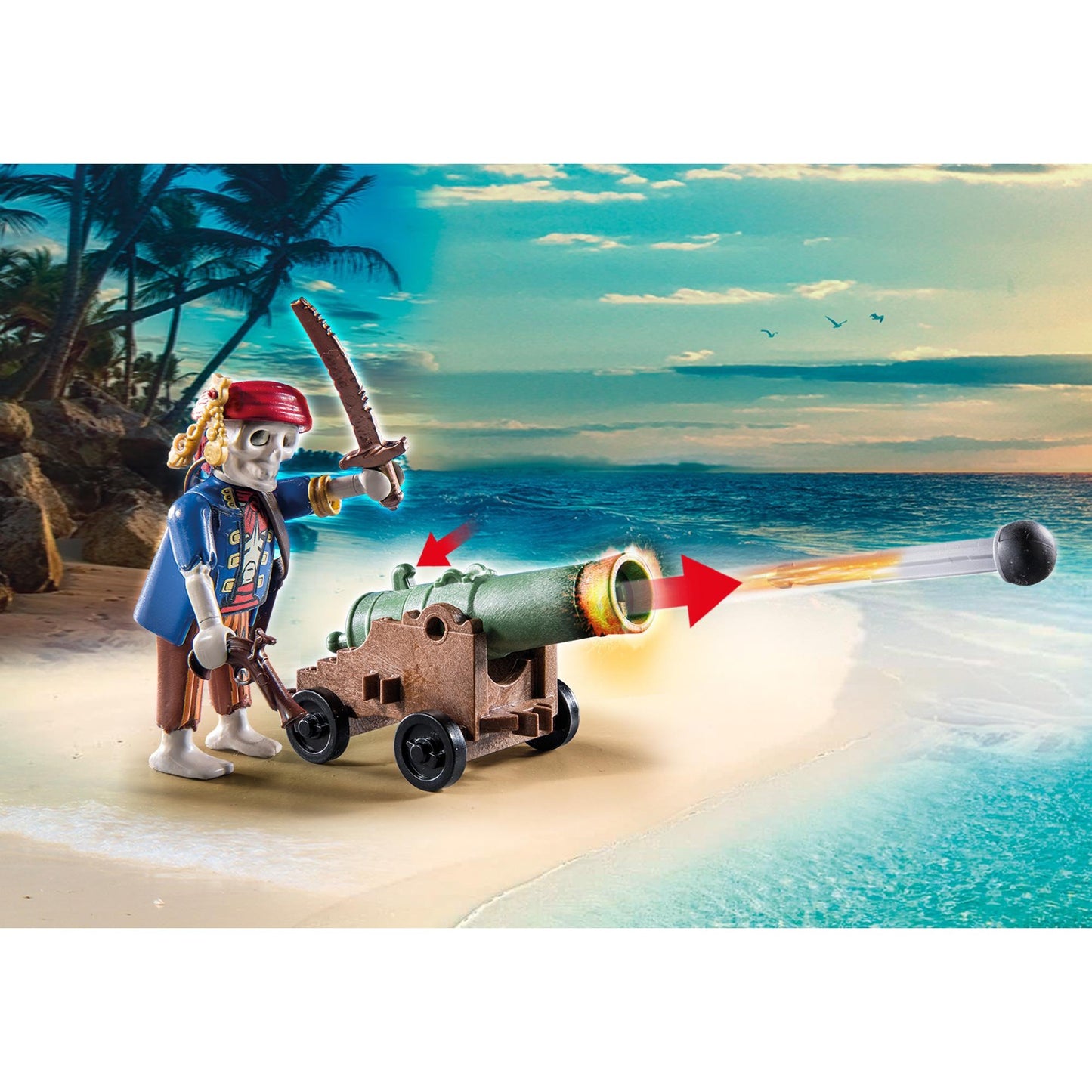 Playmobil Pirates Pirate Treasure con scheletro