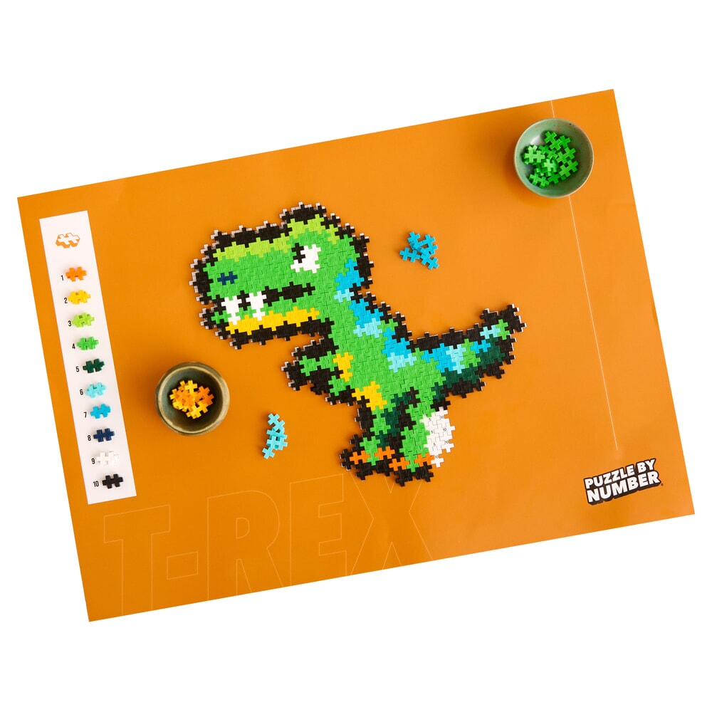 Plus plus puzzle con i numeri t-rex 250 pz plus-plus (4334)