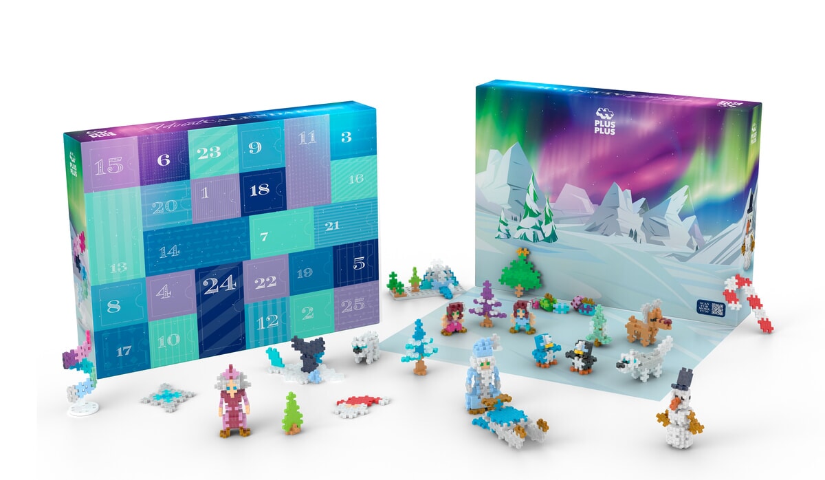Plus plus advent calendar - santa's northern lights adventure plus-plus christmas (4337)