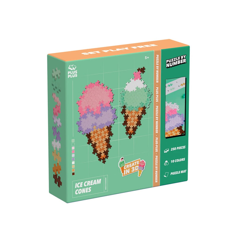 Plus plus plus-plus puzzle con coni gelato numerati 250 pz (4346)