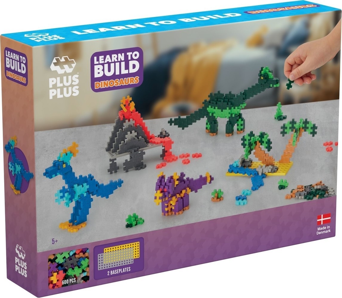 Plus plus impara a costruire i dinosauri plus-plus: 600 pezzi (3918)