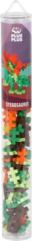 Tubo plus plus estegosaurio plus-plus: 100 piezas (4093)