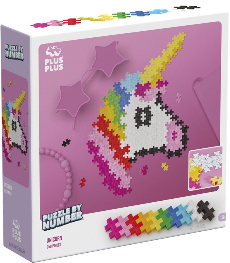 Puzzle plus plus con numeri unicorno plus-plus: 250 pezzi (3929)
