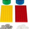 Plus plus bouwplaat geel rood klein en wielen plus-plus: 26 stuks (3966)