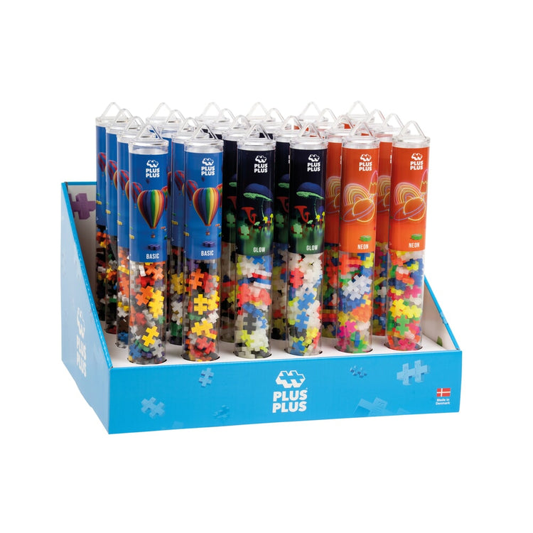 Plus plus mix luminoso al buio: display plus-plus da 24 tubi (7418)