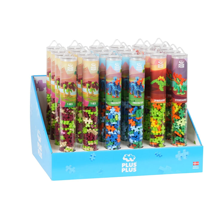 Dinosauri plus plus: display plus-plus tubo da 24 pezzi (7236)
