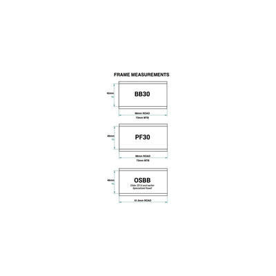 Adattatore di staffa inferiore Praxis M30-Thru BB30 PF30 MTB 73mm