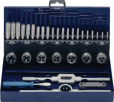 Juego de machos de roscar Promat tecwerk | m3-m12 | 32 piezas hss | casete metálico - 4000867530