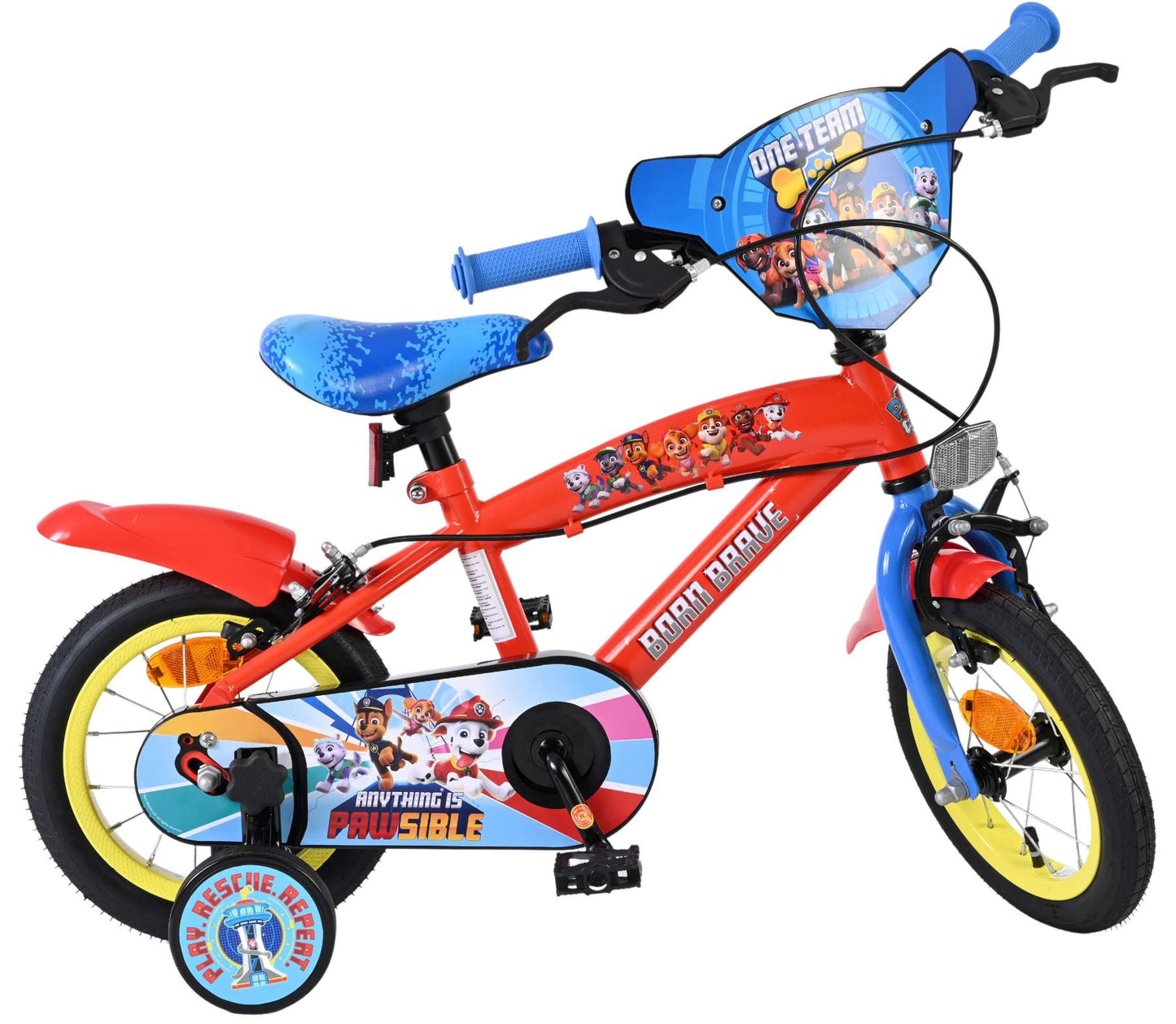 Bicicletta per bambini Paw Patrol - ragazzi - 12 pollici - due freni a mano