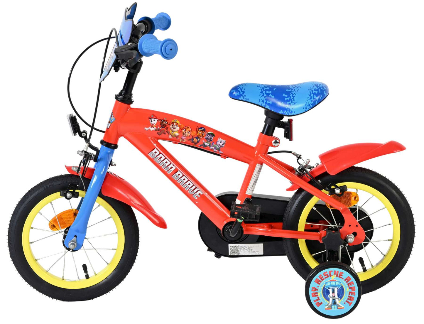 Bicicletta per bambini Paw Patrol - ragazzi - 12 pollici - due freni a mano