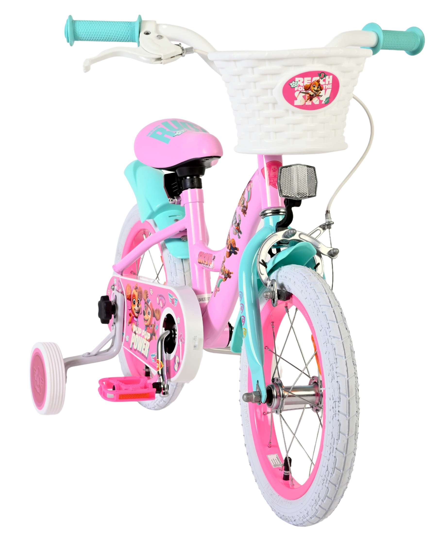 Bicicleta infantil Paw Patrol - niña - 14 pulgadas - rosa