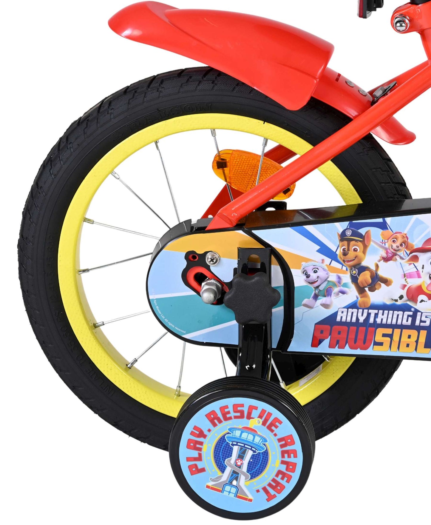 Bicicletta per bambini Paw Patrol - ragazzi - 14 pollici - rosso blu