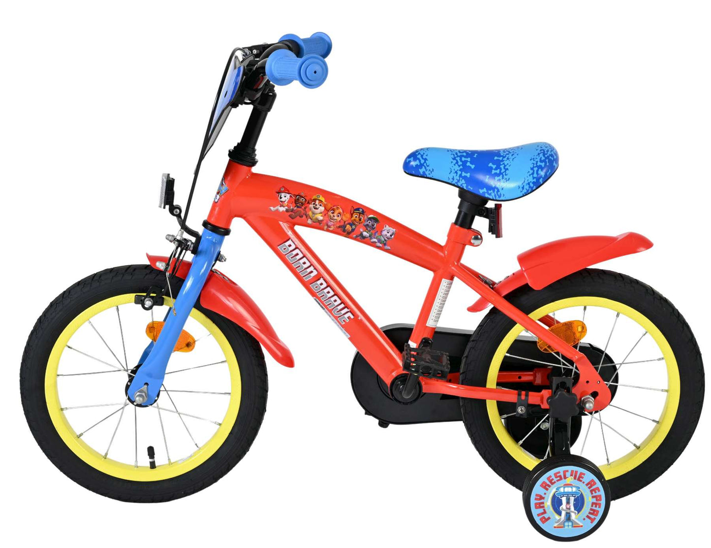 Bicicletta per bambini Paw Patrol - ragazzi - 14 pollici - rosso blu