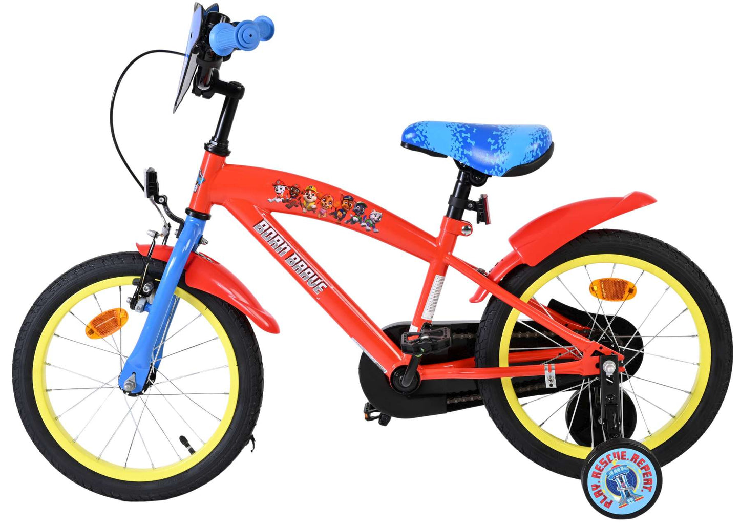 Bicicletta per bambini Paw Patrol - ragazzi - 16 pollici - rosso blu
