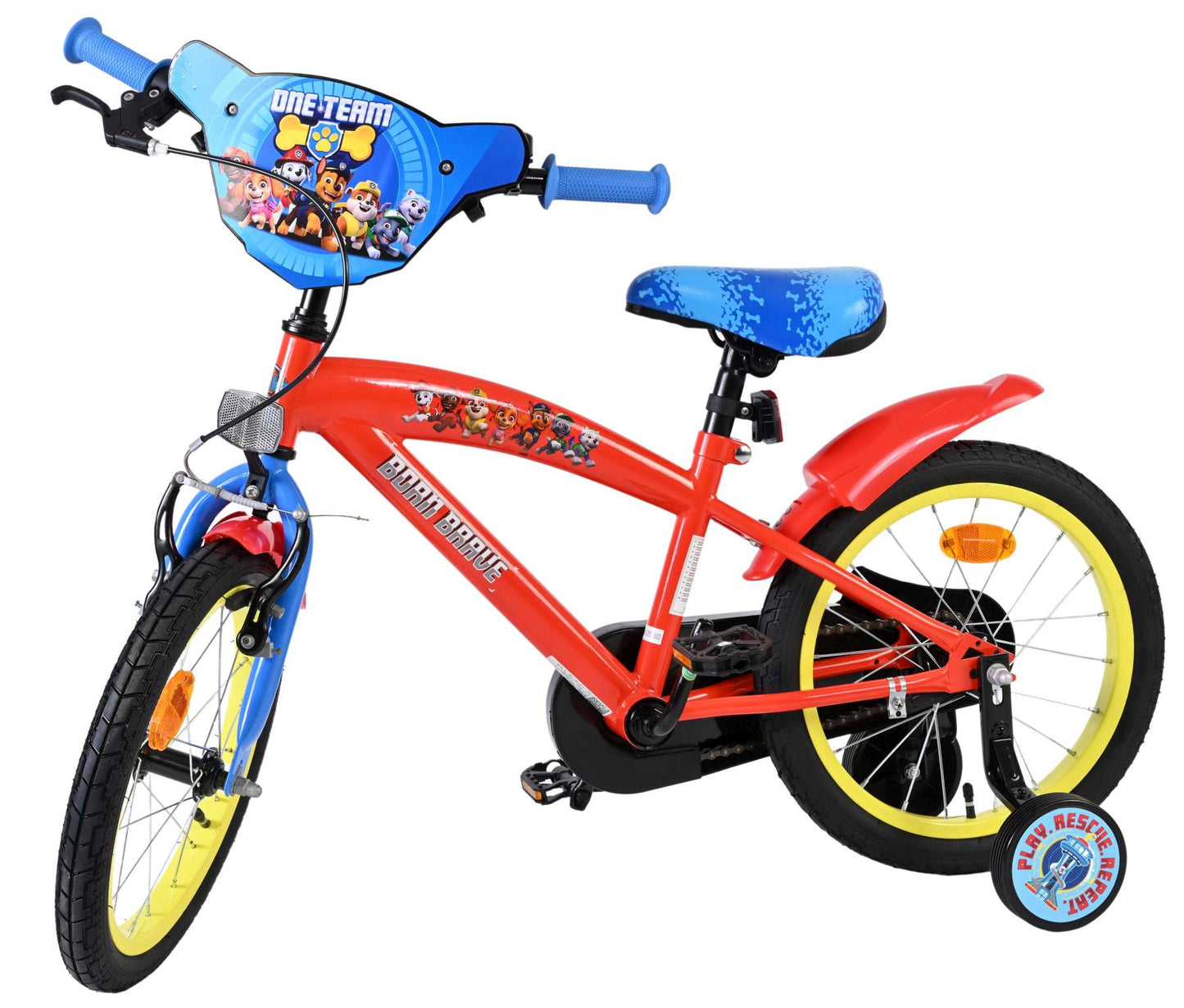 Bicicletta per bambini Paw Patrol - ragazzi - 16 pollici - rosso blu