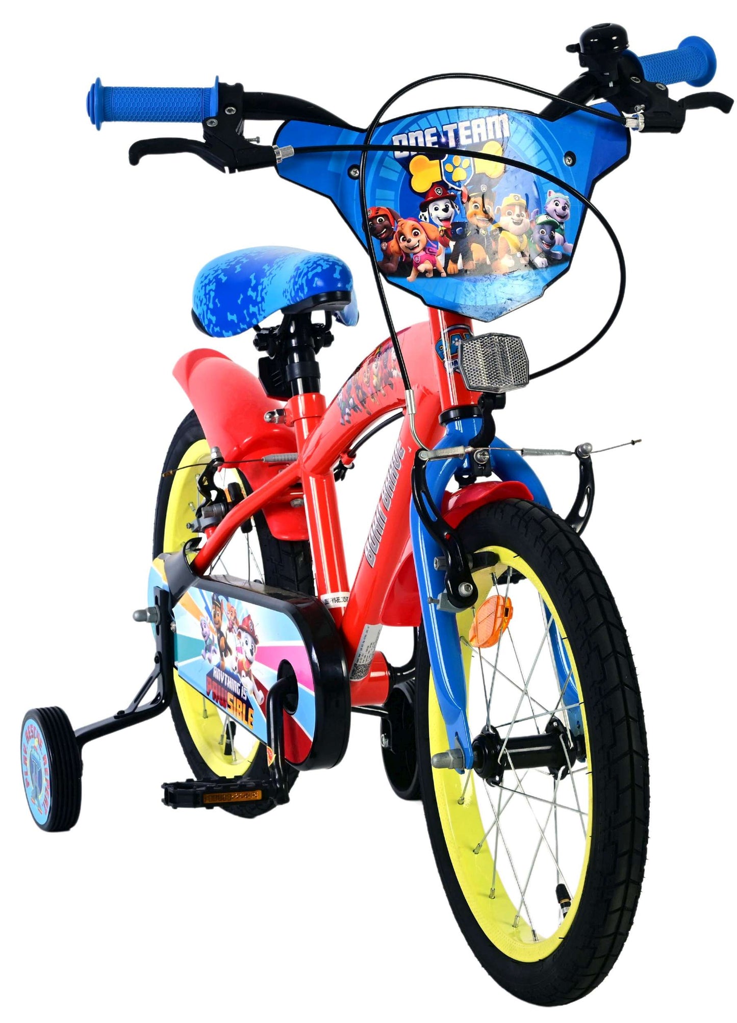 Bicicletta per bambini Paw Patrol - ragazzi - 16 pollici - rossa - due freni a mano